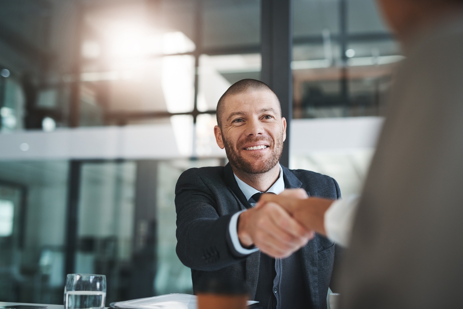 business people shaking hands
